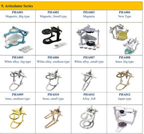 Tipo de equipo blanco material de laboratorio del color del metal dental del órgano articulador de la alta precisión