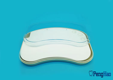 Fuentes dentales del laboratorio del pequeño modelo/placa de riego de cerámica con la cubierta del plástico transparente