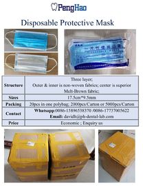Suministre la mascarilla protectora disponible de 3 telas no tejidas de la capa