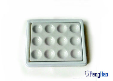 El laboratorio dental plástico de la parte inferior y de la cubierta suministra la placa de mezcla de cerámica de 12 ranuras